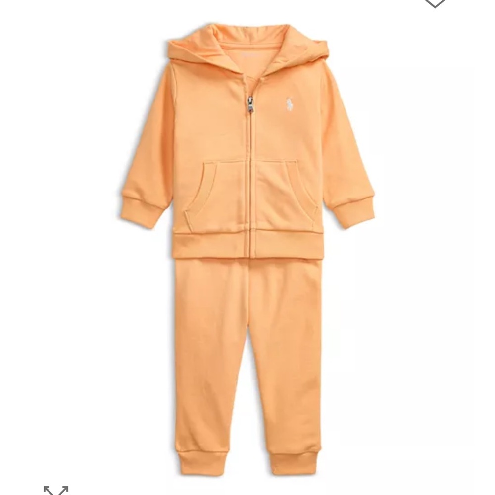 Polo by Ralph Lauren Kids Peach Sweatpants & Hoodie Set